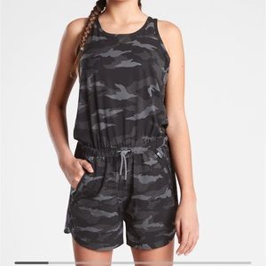 Athleta Girl on the Go silver camo romper